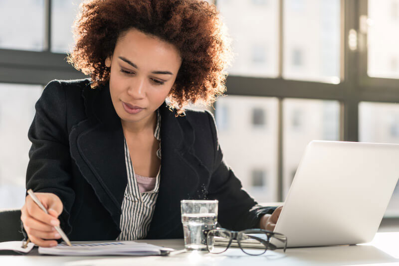 Recruitment consultant reviewing candidate applications for IT and engineering roles in Norfolk